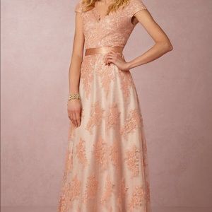 Aidan Mattox size 0 peach evening gown
